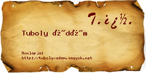 Tuboly Ádám névjegykártya